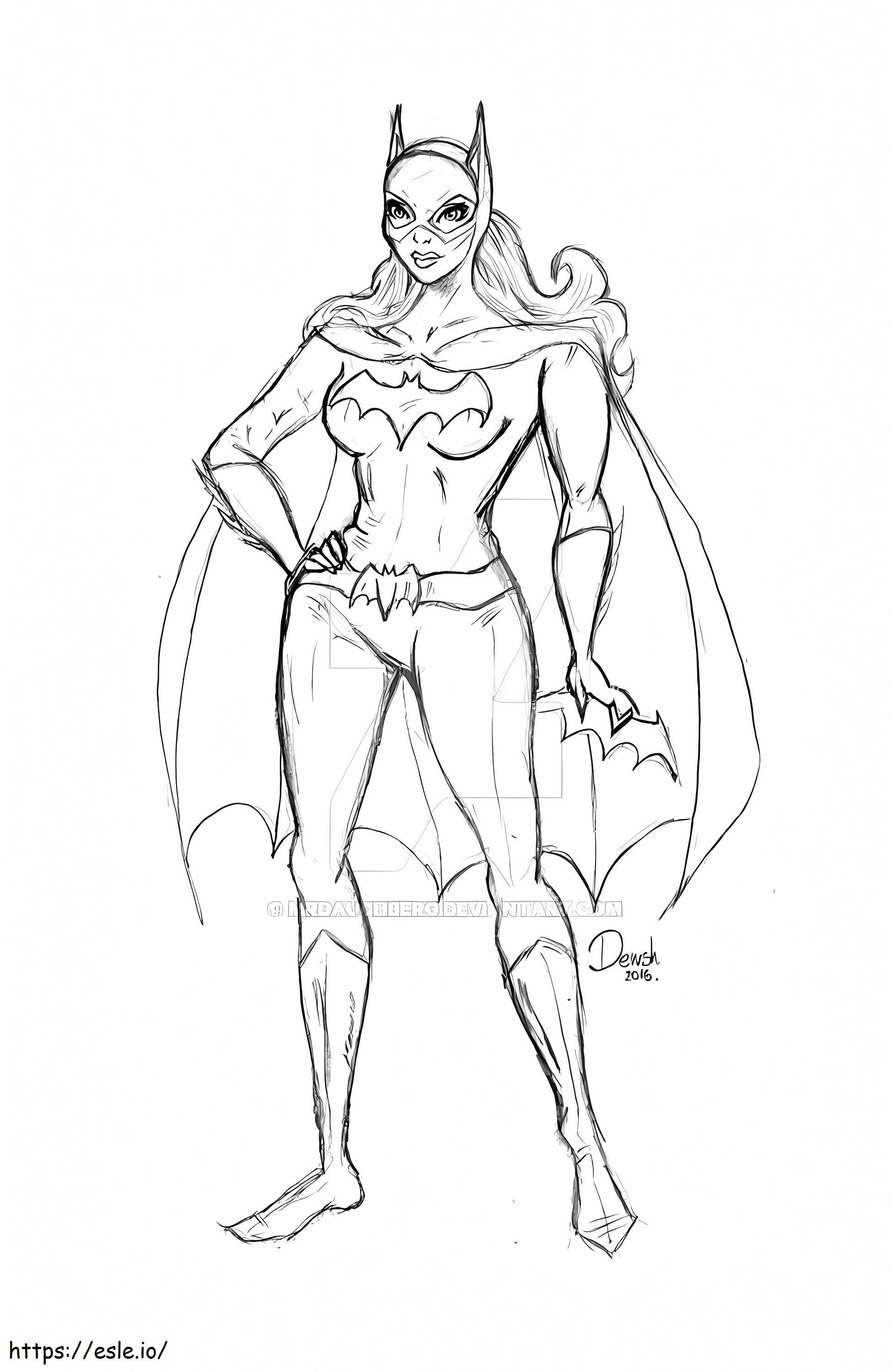 Awesome Batgirl coloring page