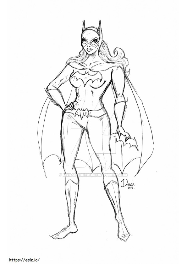 Coloriage Super Batgirl à imprimer dessin