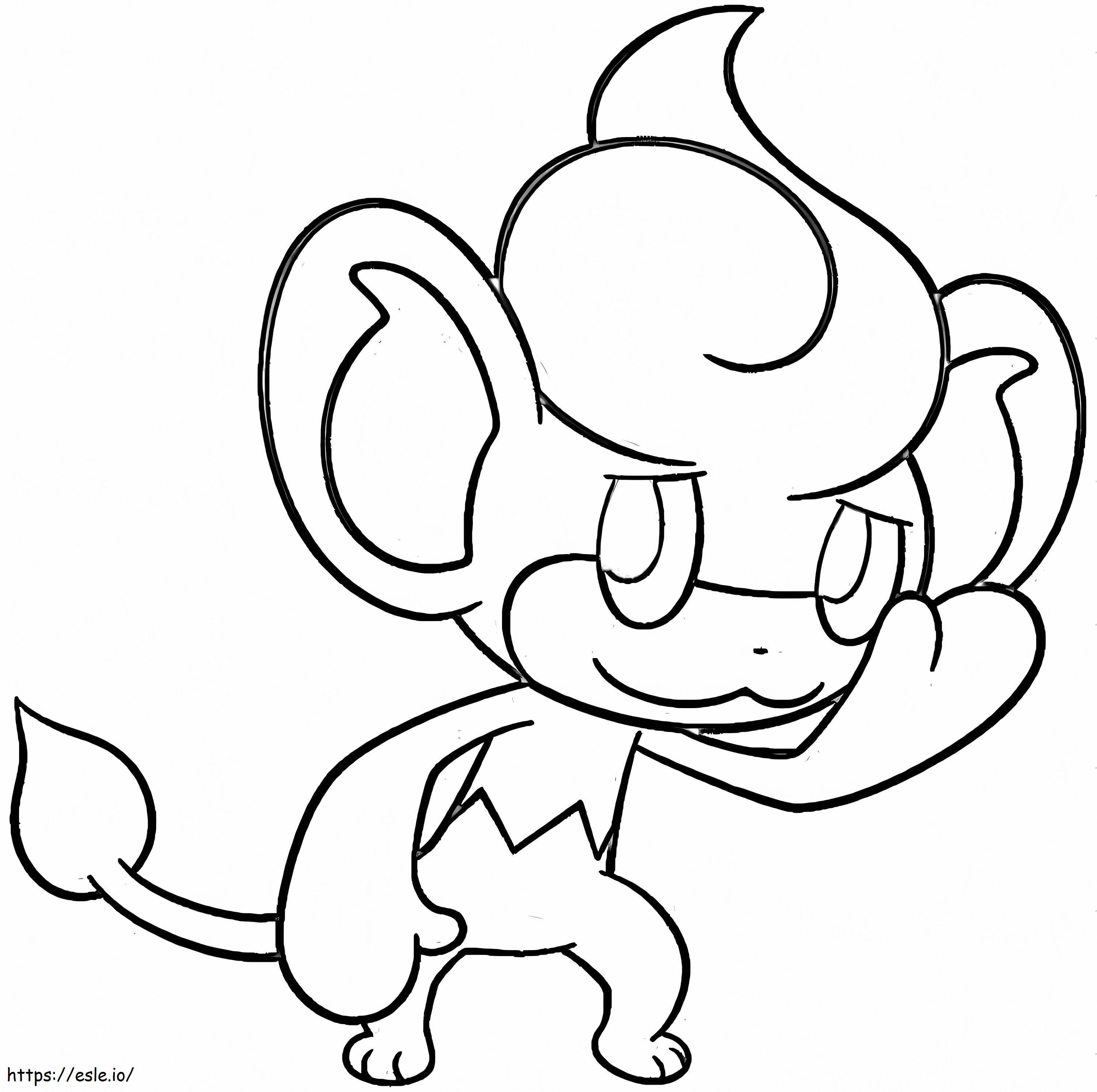 Coloriage Pansear Pokémon 2 à imprimer dessin