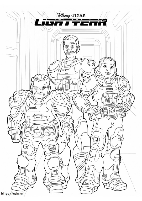 Characters From Lightyear coloring page