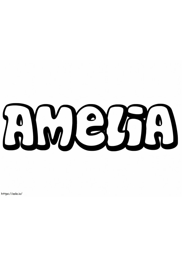 Amelia para imprimir gratis para colorear
