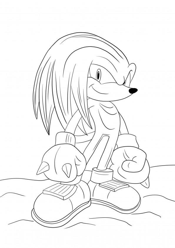 Knuckles the Echidna to print and download free
