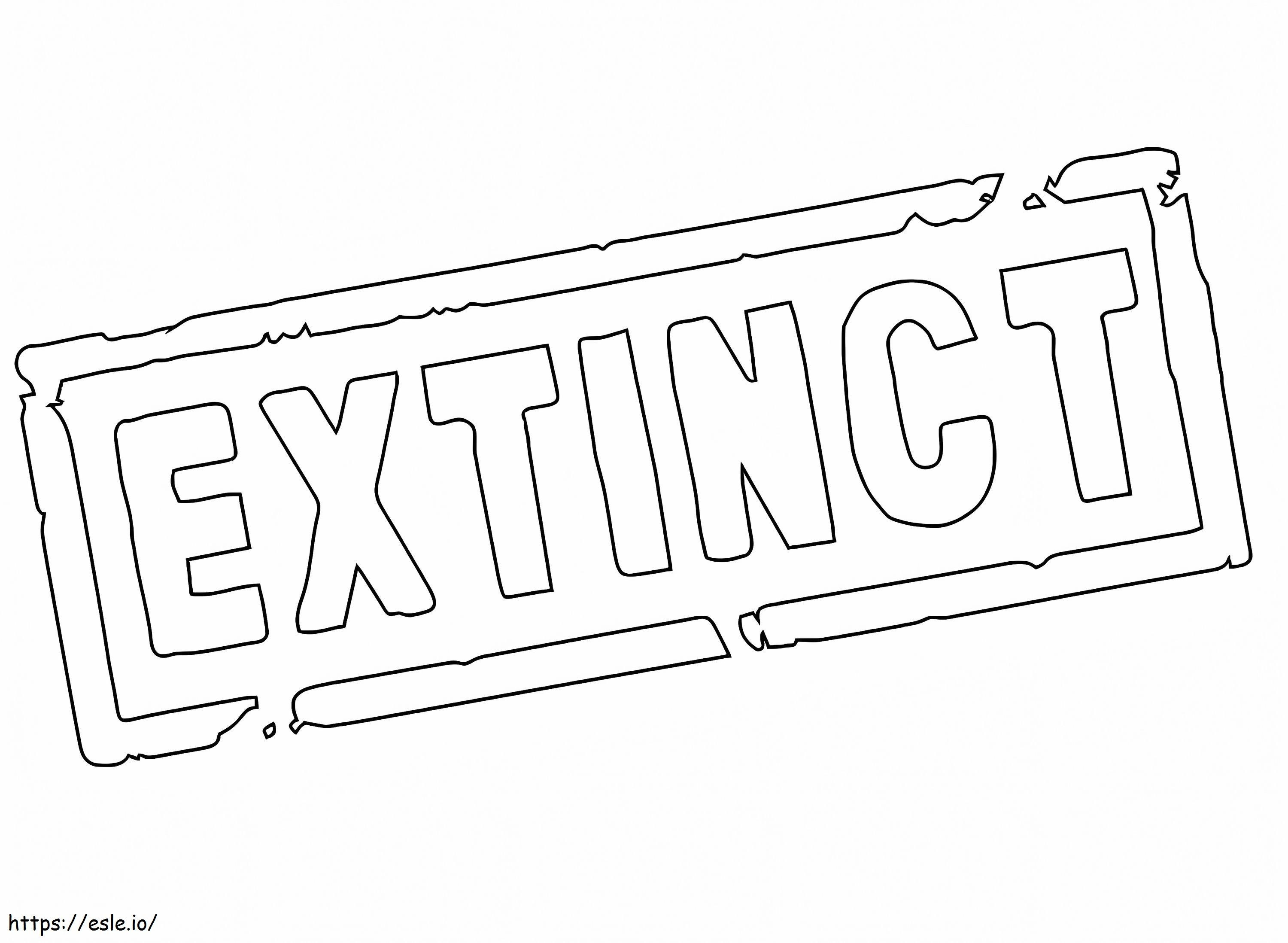 Extinct Logo coloring page