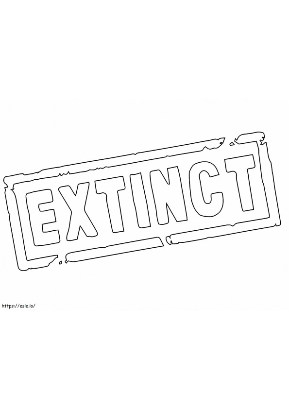 Extinct Logo coloring page
