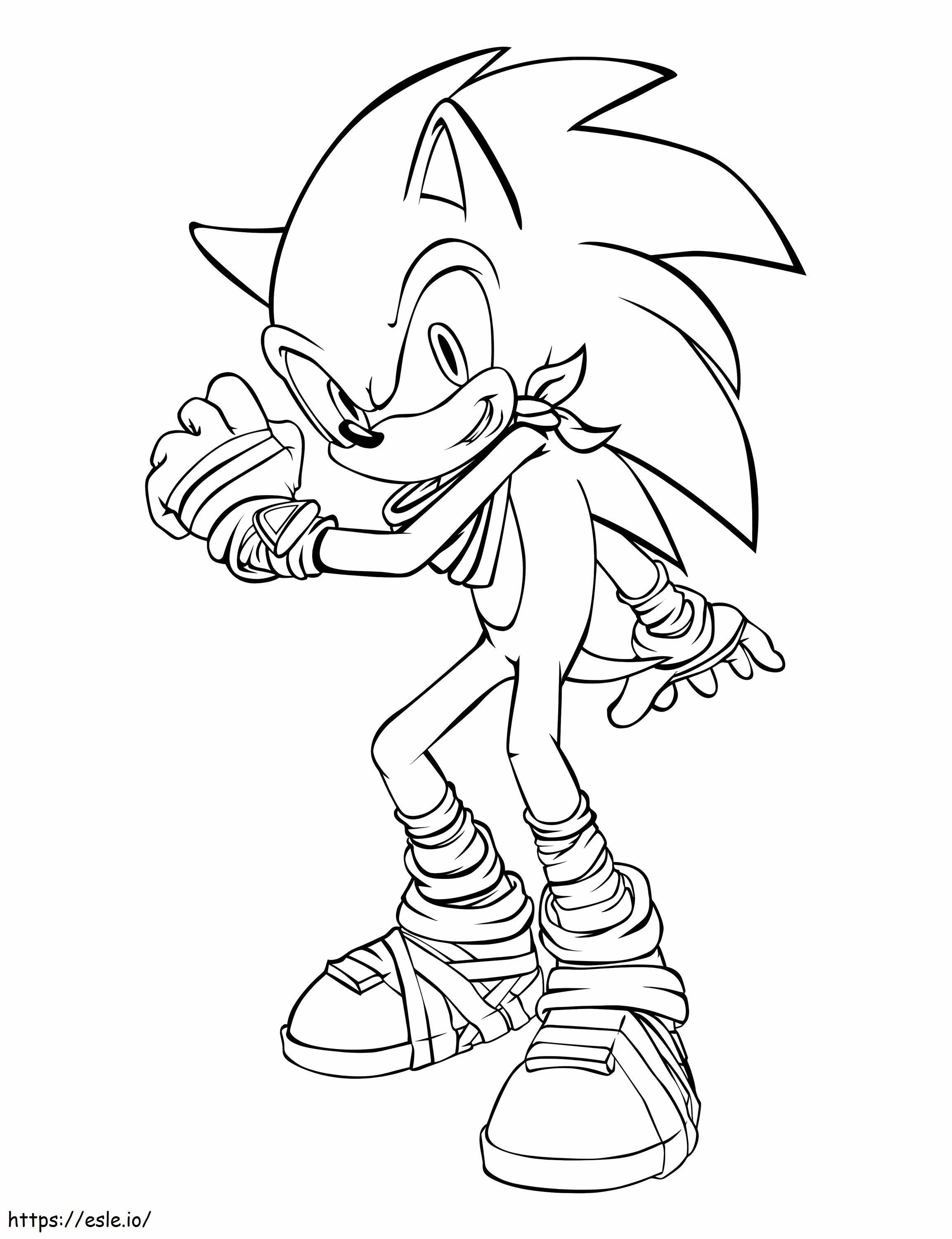 Amazing Sonic Hedgehog coloring page