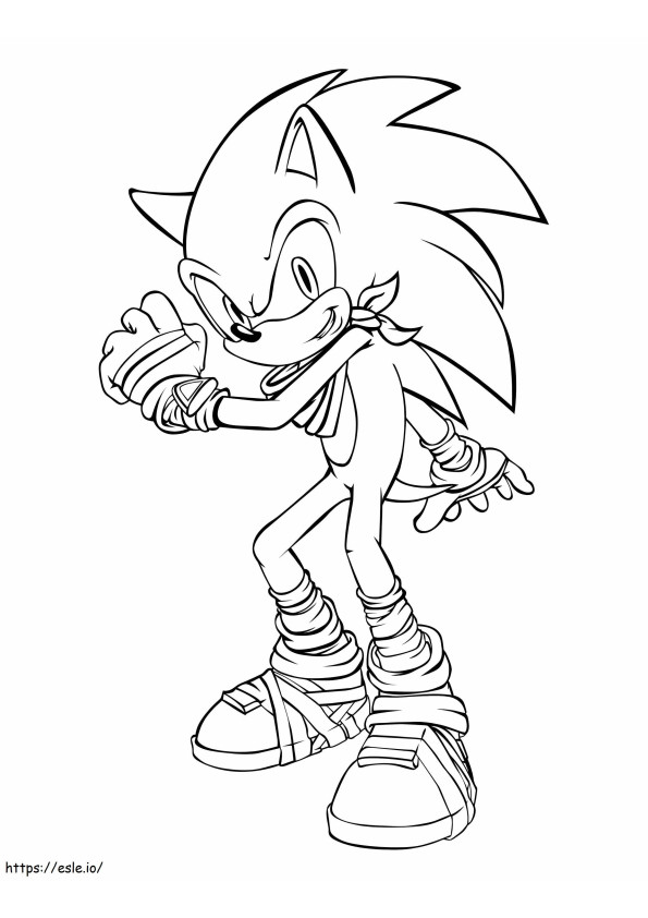 Amazing Sonic Hedgehog coloring page