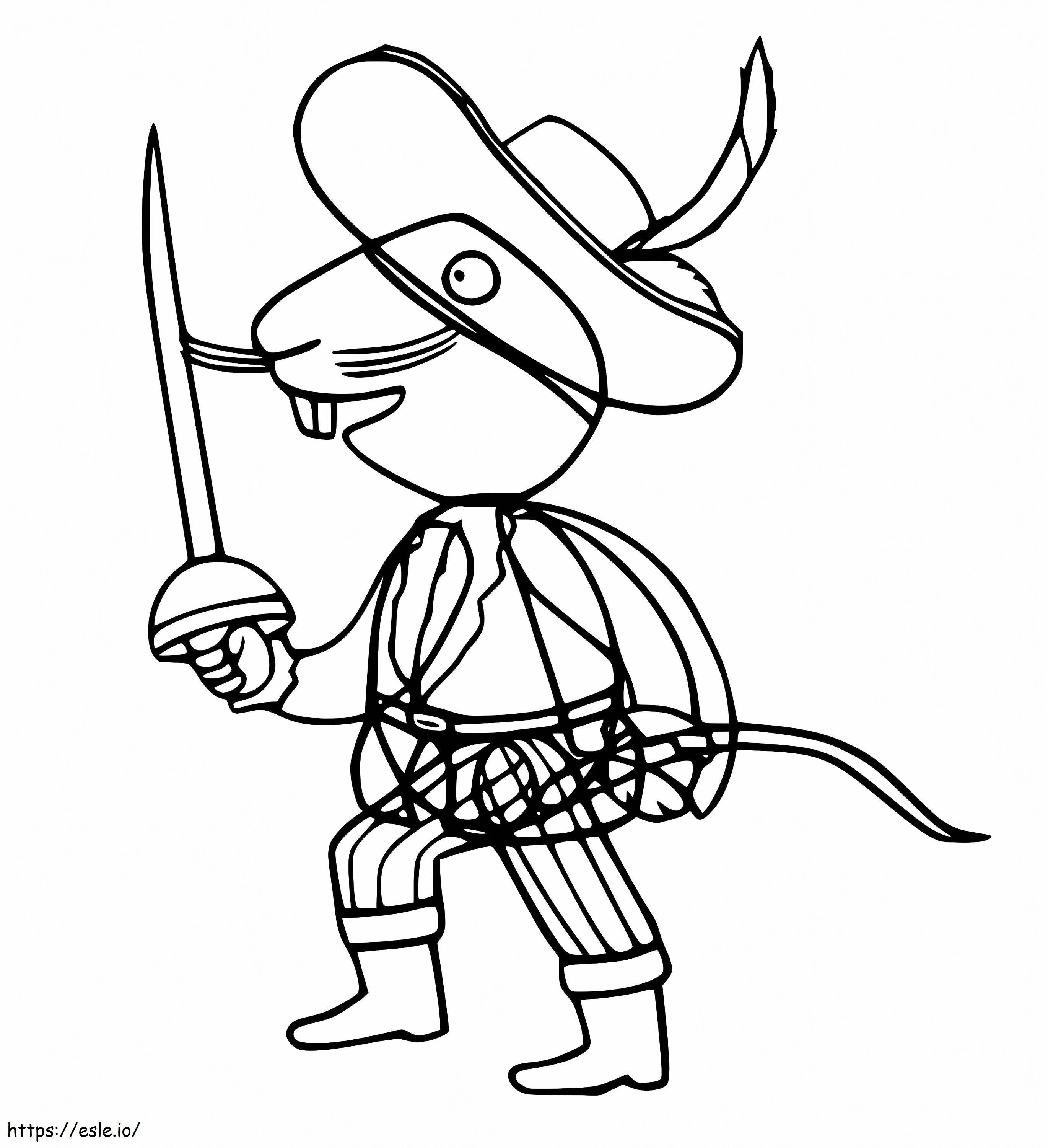Easy Highway Rat coloring page