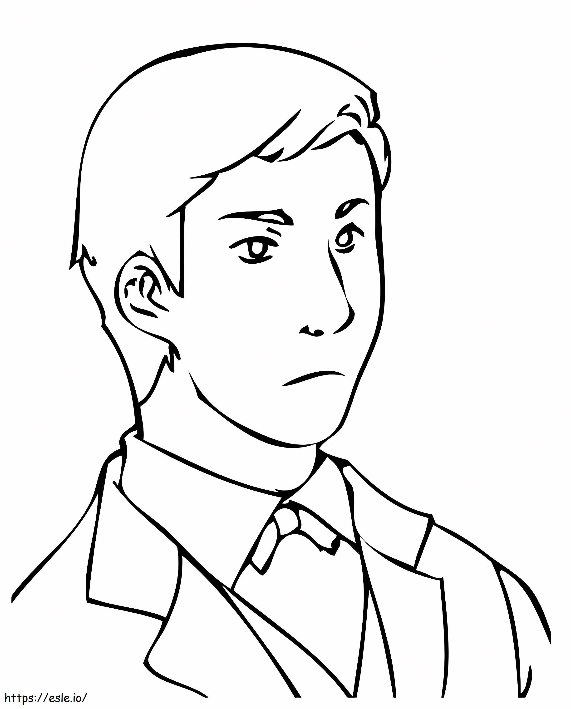 Businessman Face coloring page