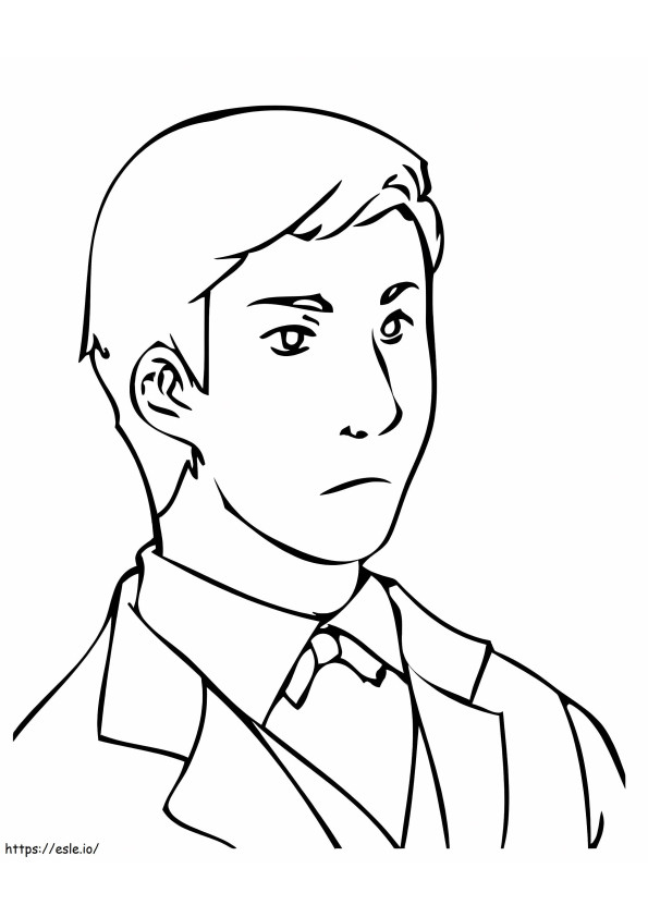Businessman Face coloring page