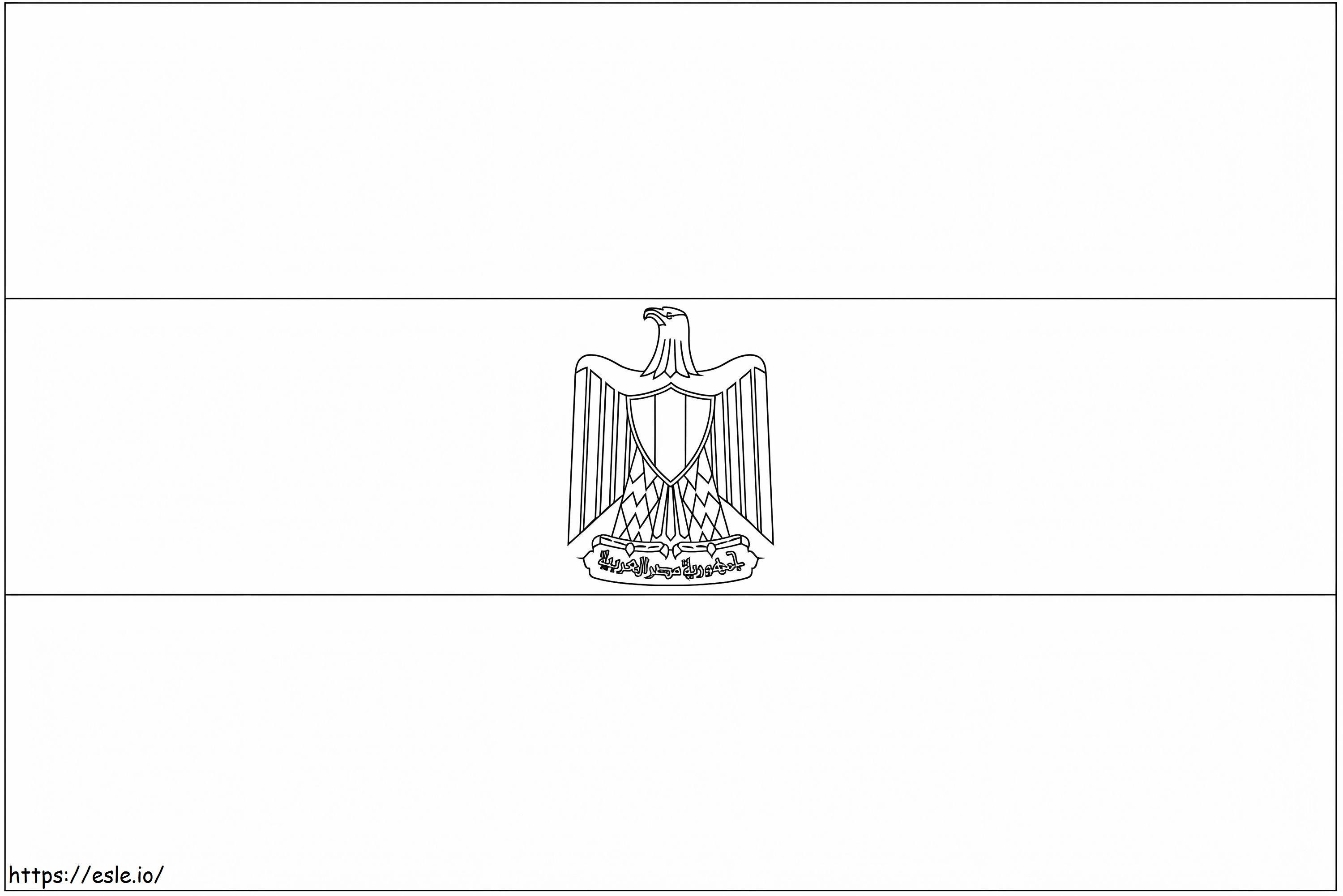 Egyptin lippu 2 värityskuva