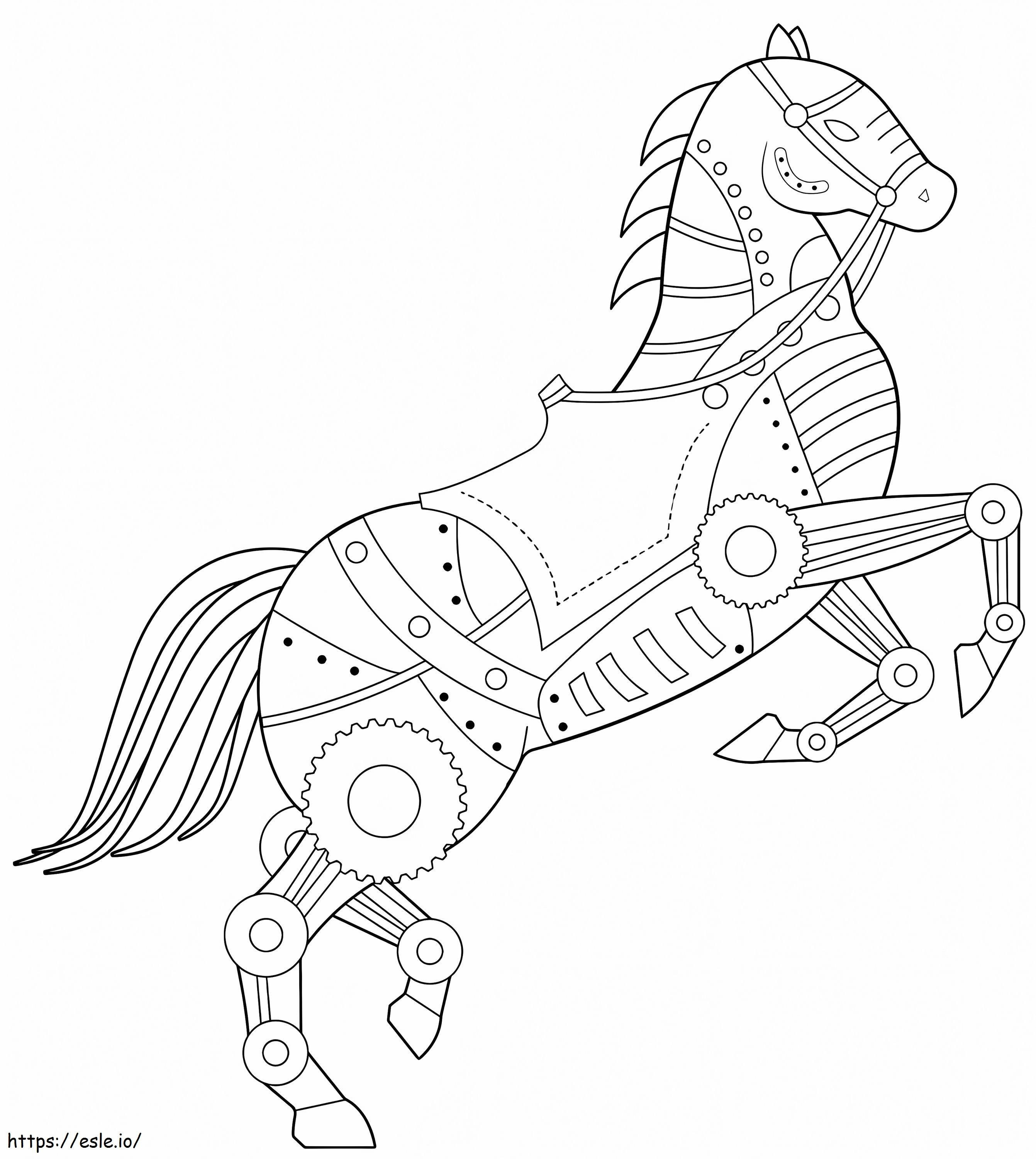 1597882455 Steampunk Horse coloring page