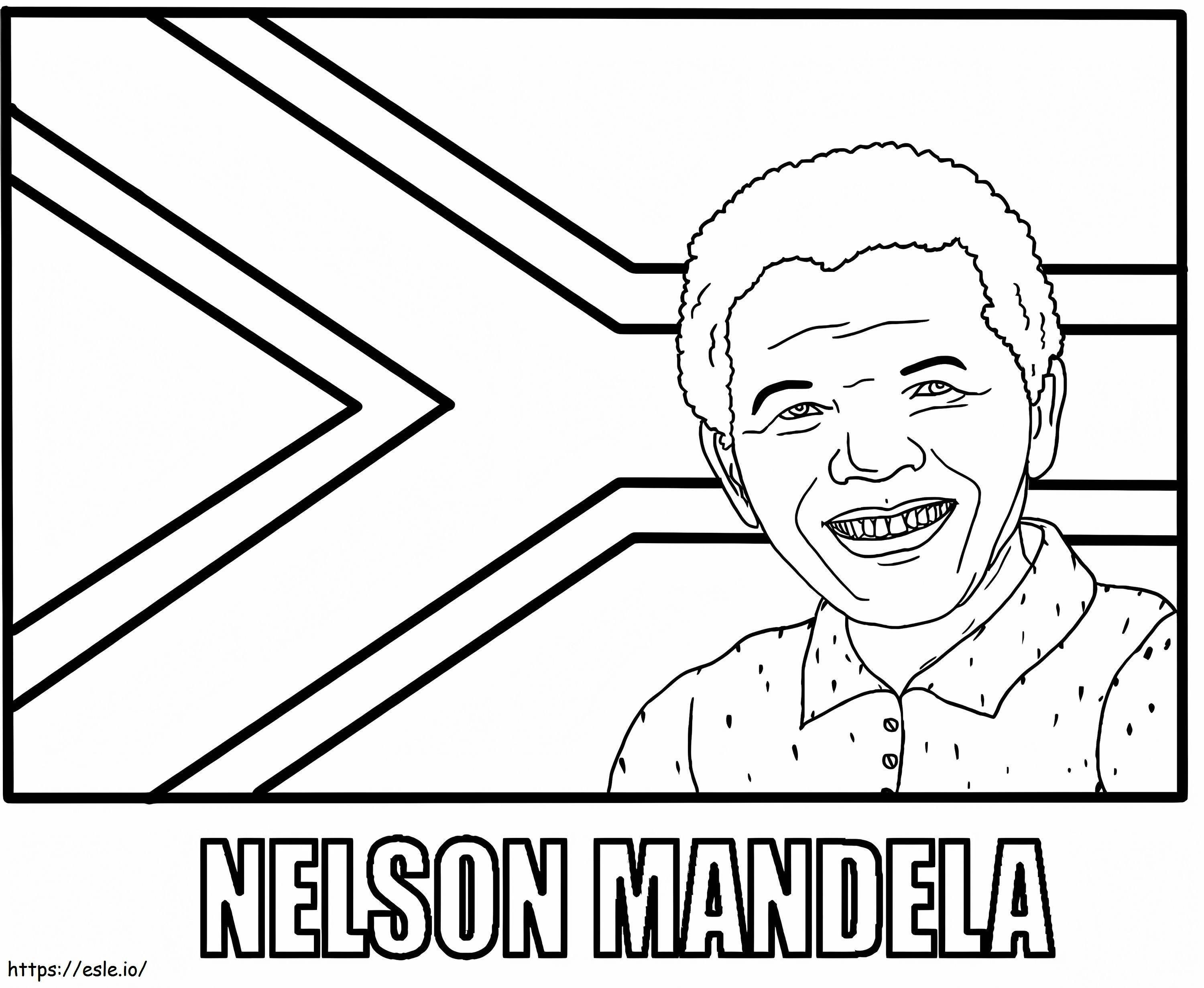 Nelson Mandela 6 para colorear