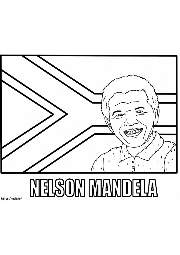 Nelson Mandela 6 da colorare