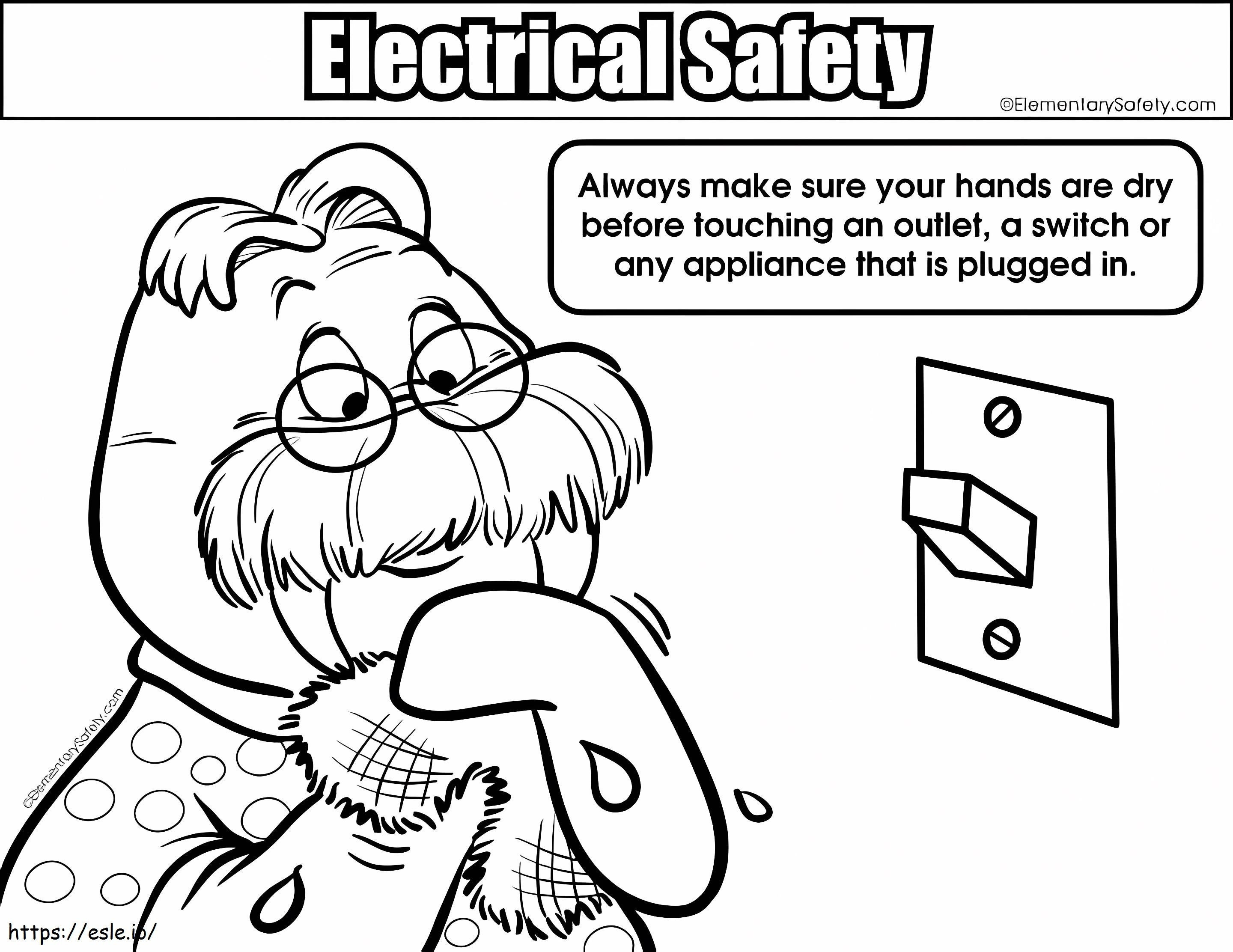 Power Outlet Safety coloring page