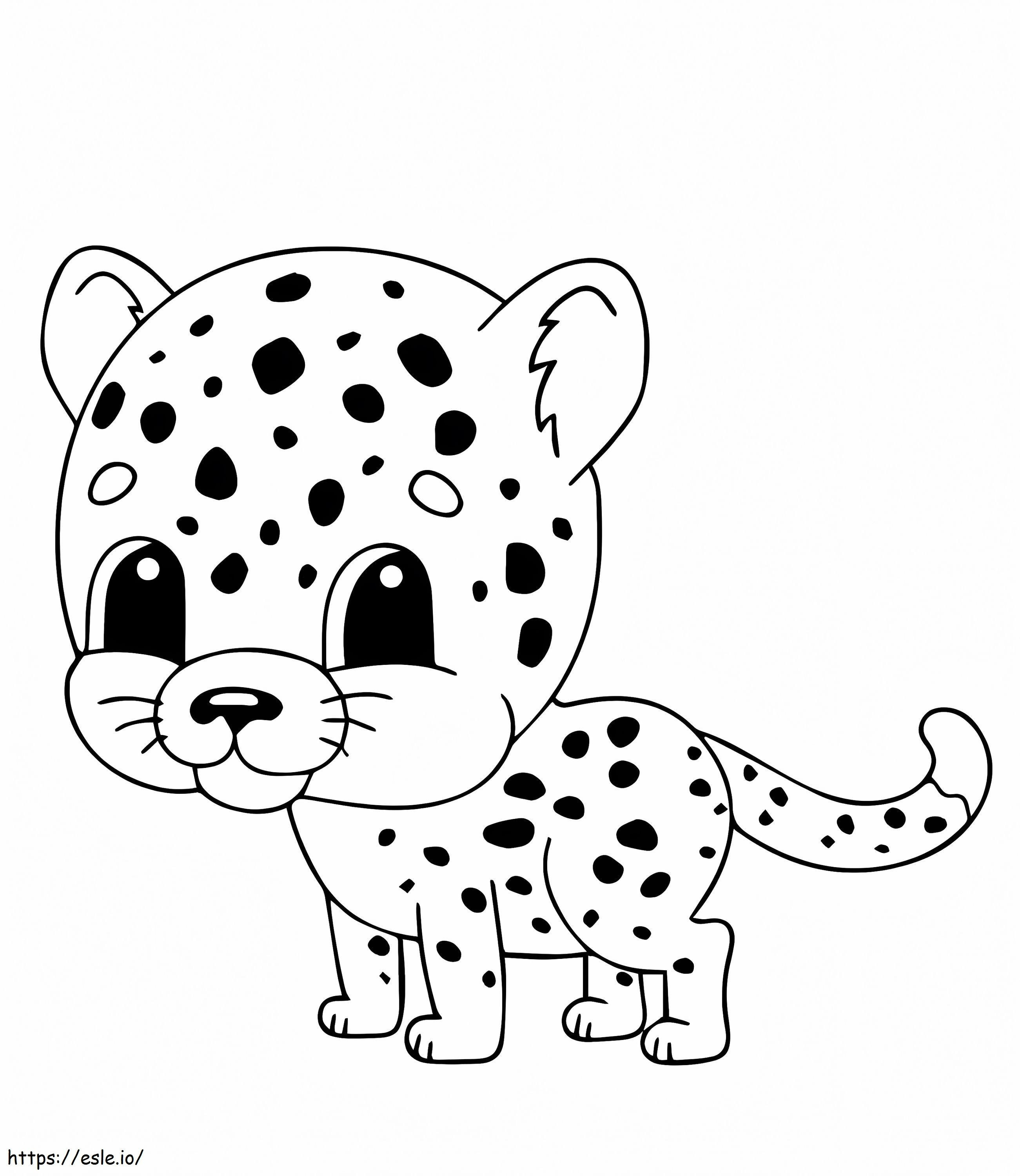 pequeño guepardo para colorear