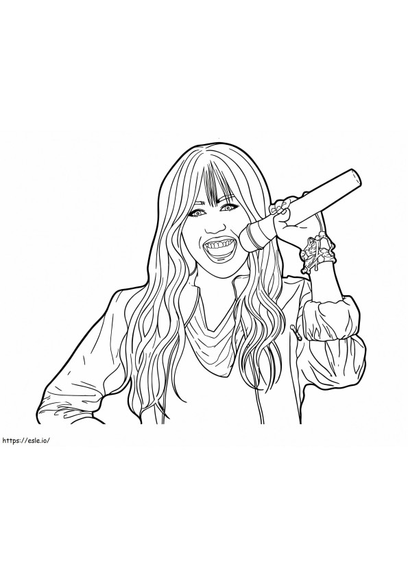 Hannah Montana énekel kifestő