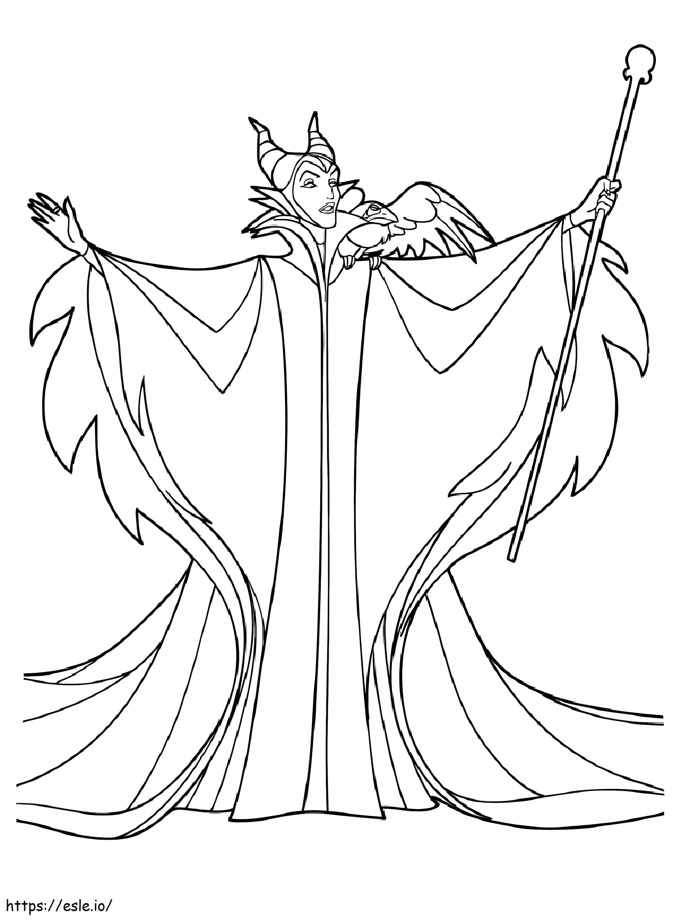 Maleficent sarjakuvasta värityskuva
