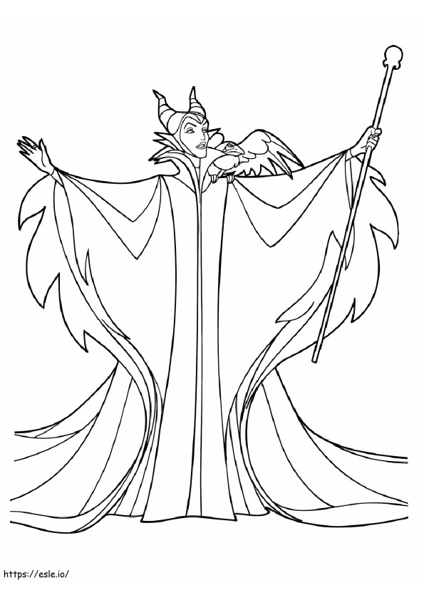 Maleficent uit tekenfilm kleurplaat