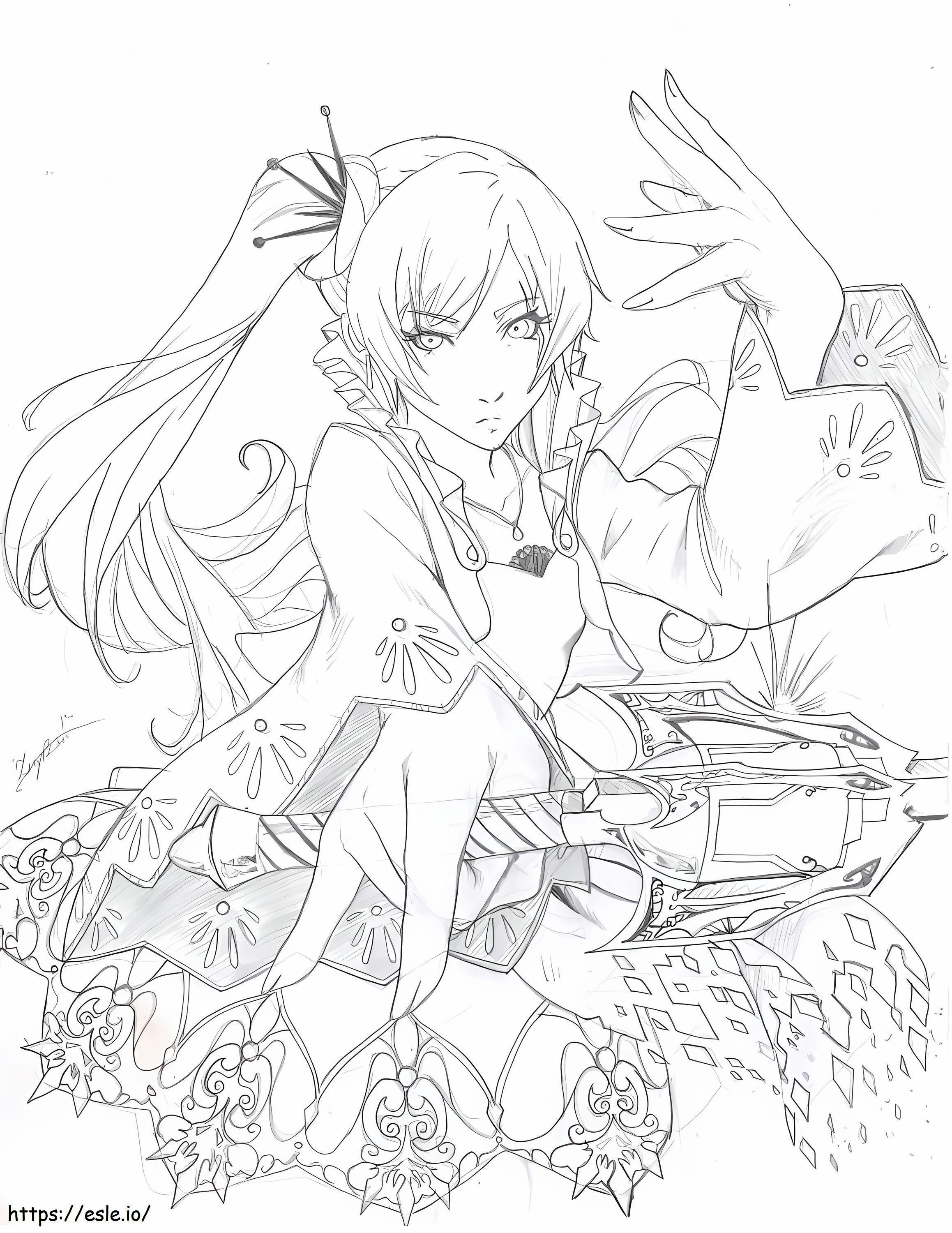Cool RWBY coloring page