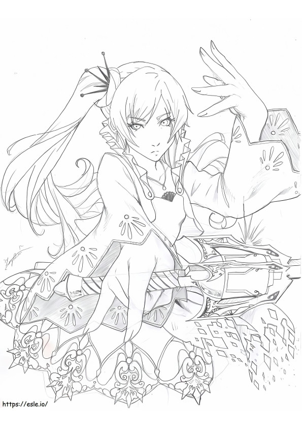 Cool RWBY coloring page