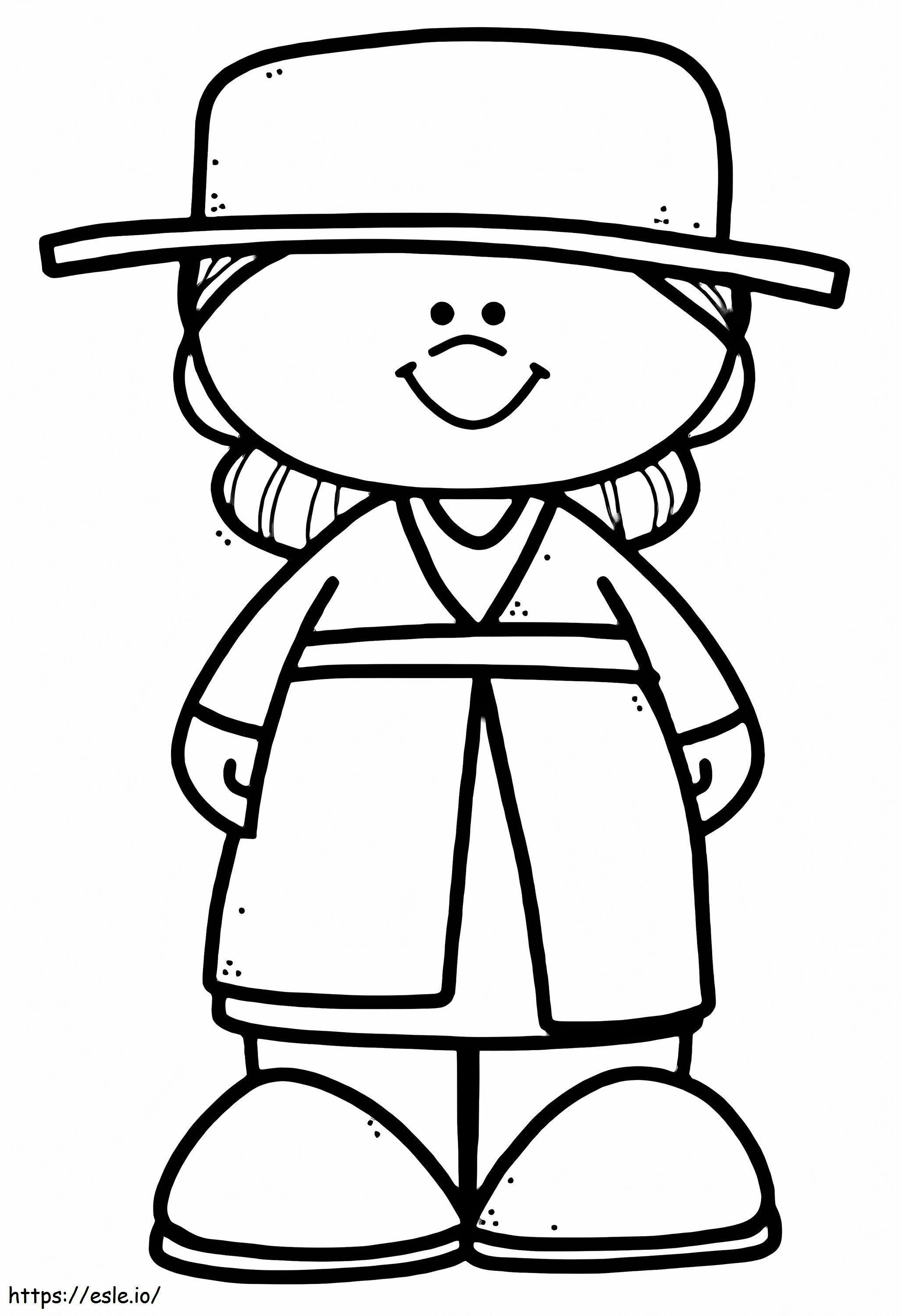 Chilean Woman coloring page