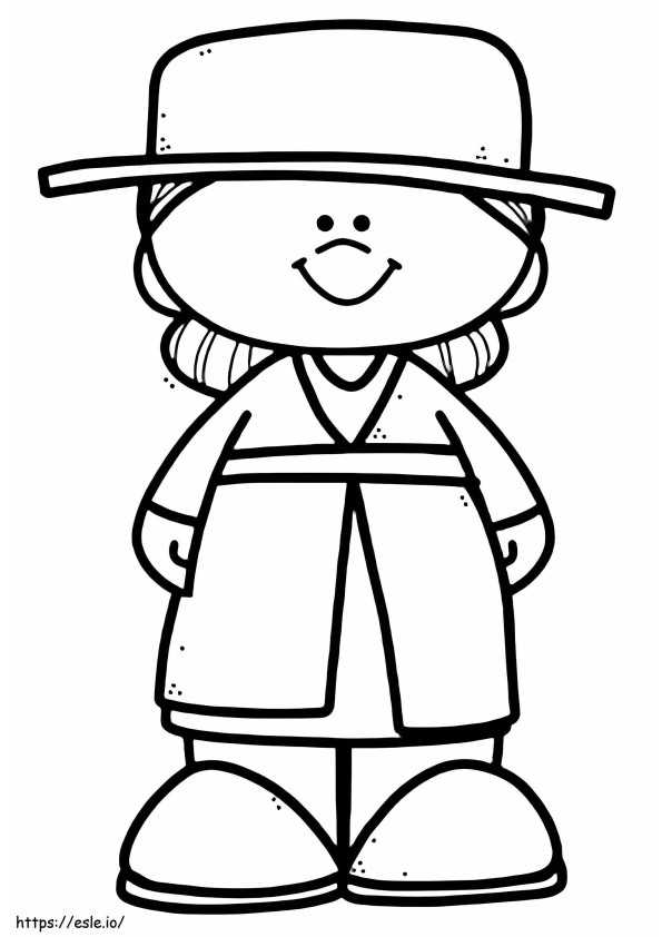 Chilean Woman coloring page