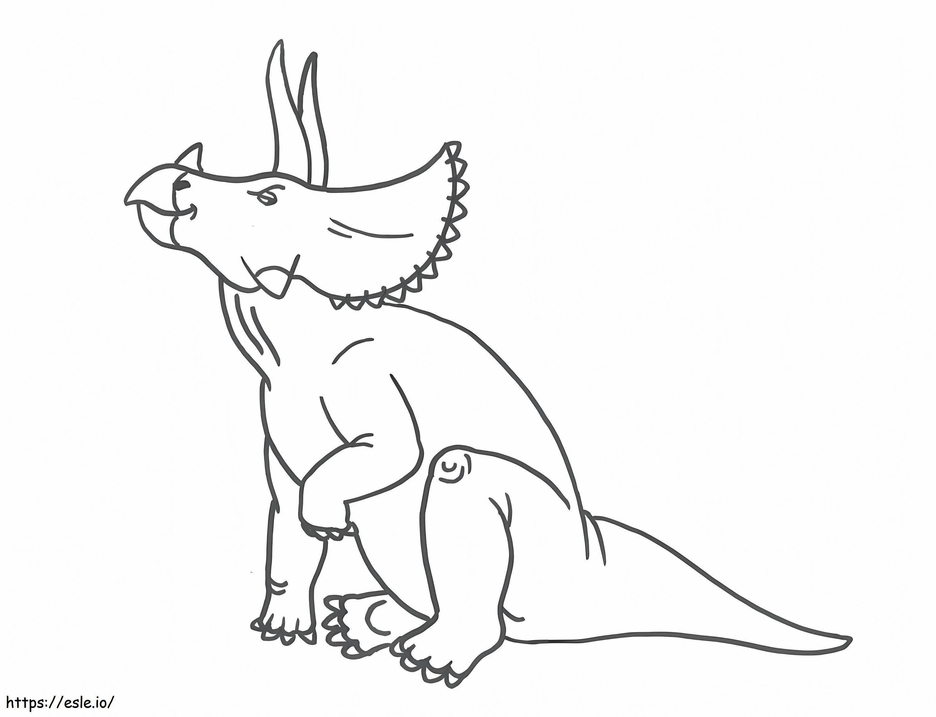 Genialny Triceratop kolorowanka
