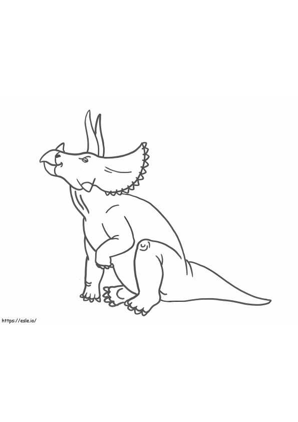 Genial Triceratop coloring page