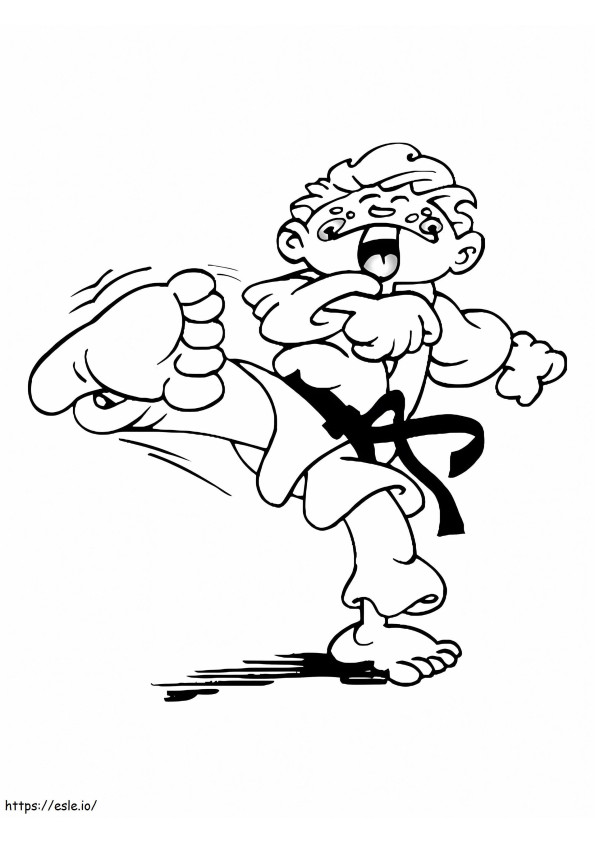 Karate 2 coloring page