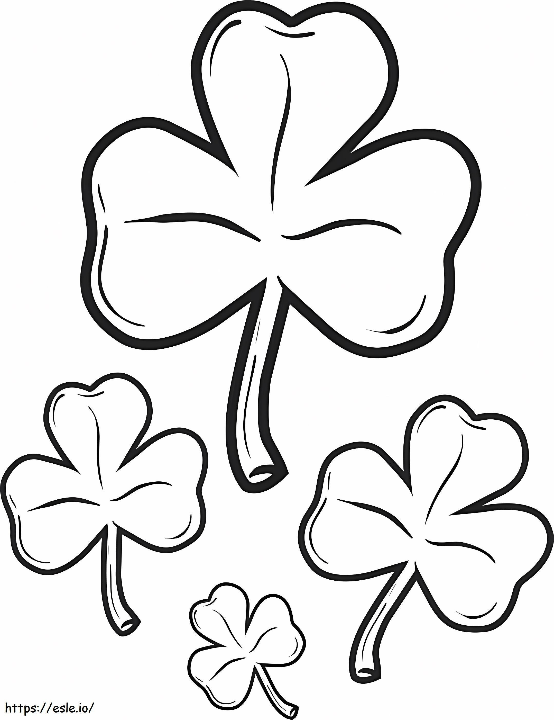 Gambar Mewarnai Shamrock yang Bisa Dicetak Gratis