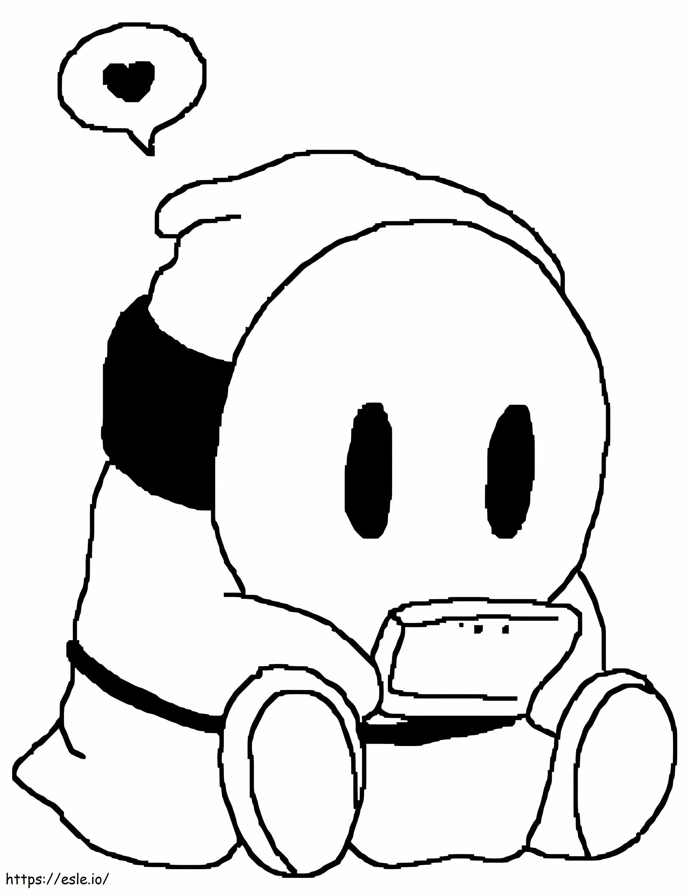 Shy Guy Mario 1 coloring page
