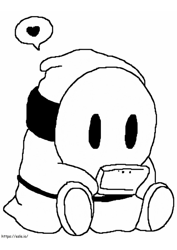 Shy Guy Mario 1 coloring page