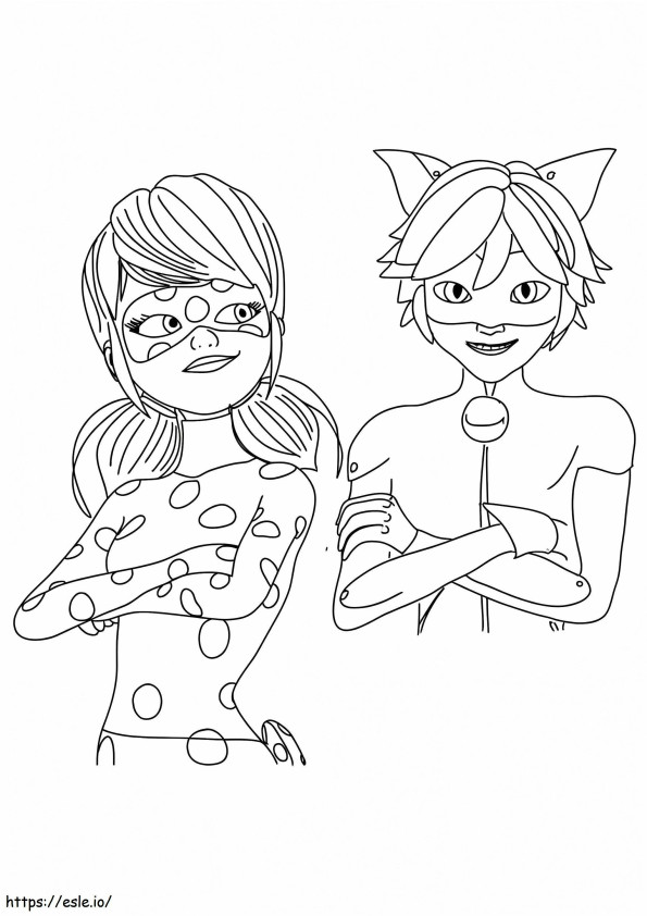 Ladybug And Cat Noir 4 coloring page