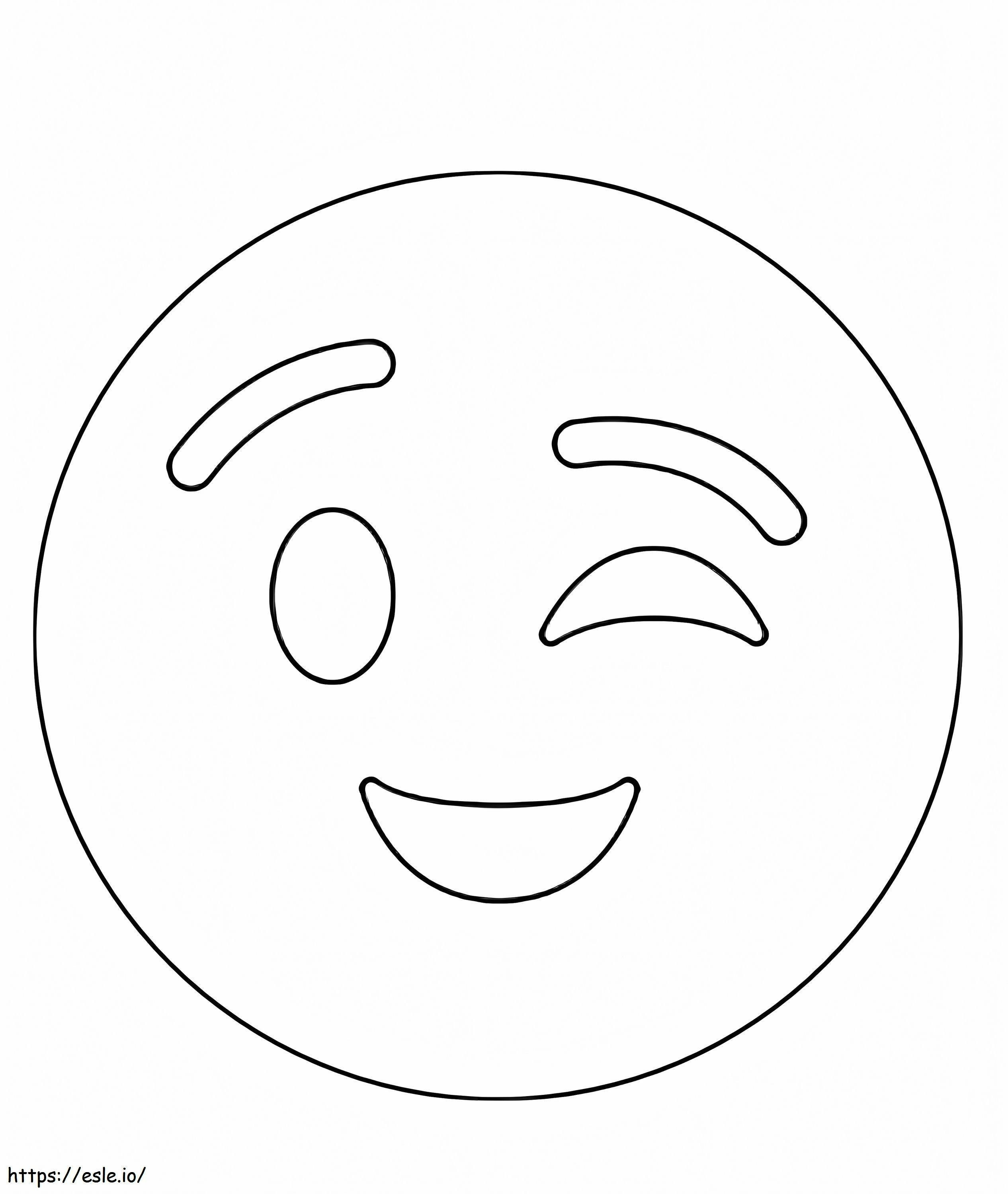 Emoji care face cu ochiul de colorat