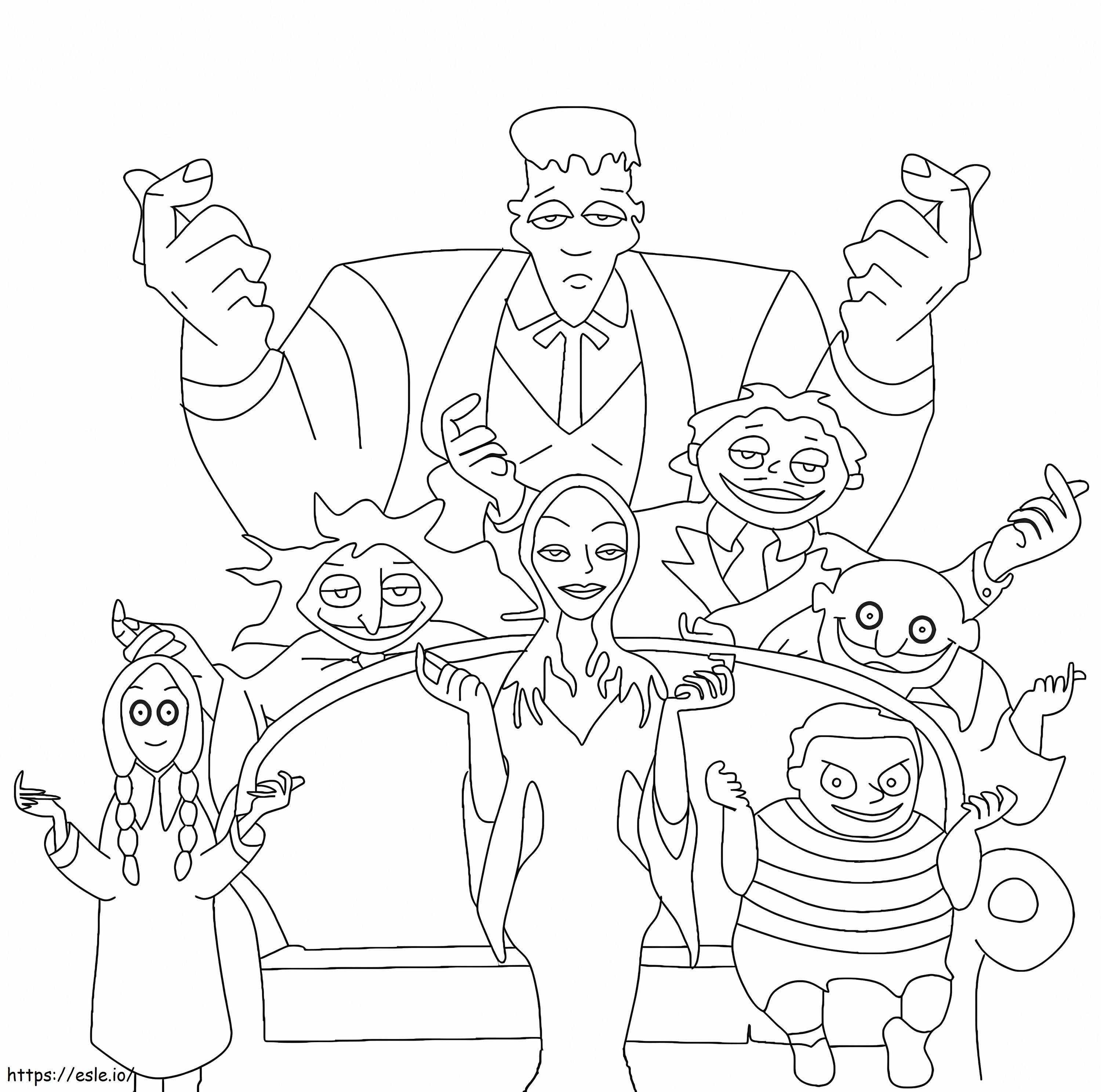 Free Printable The Addams Family coloring page