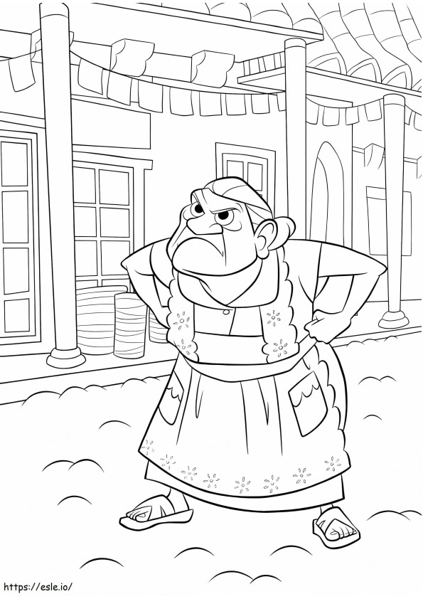 1535621230 Angry Abuelita A4 coloring page