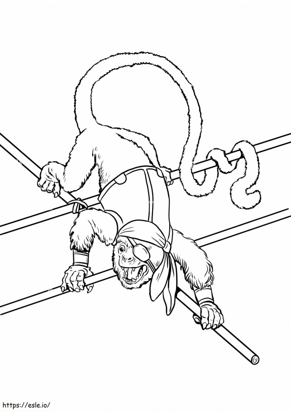 Affen klettern ausmalbilder