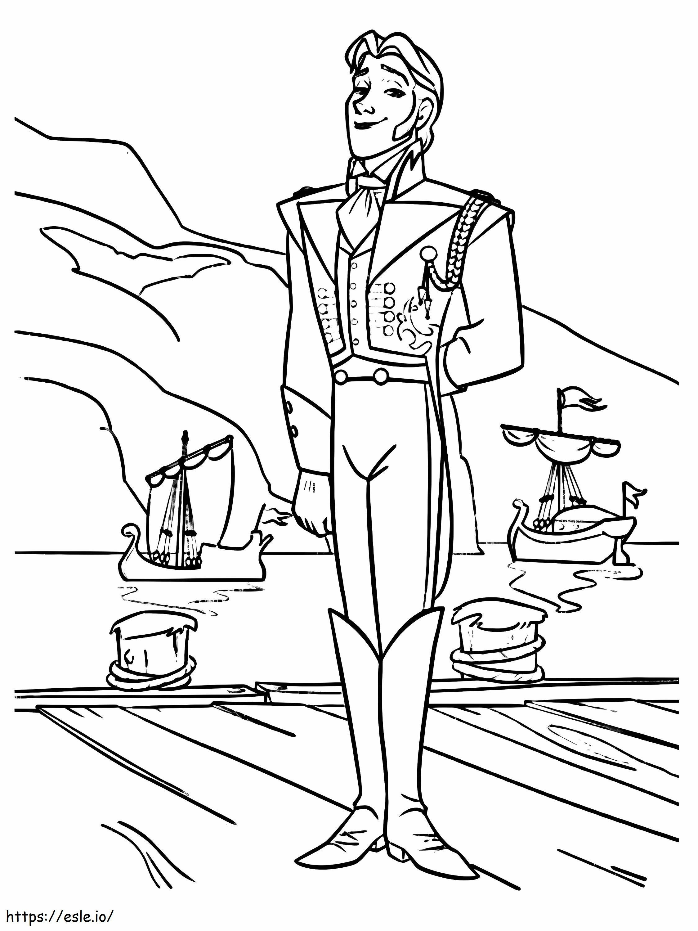 Prince Hans From Frozen coloring page