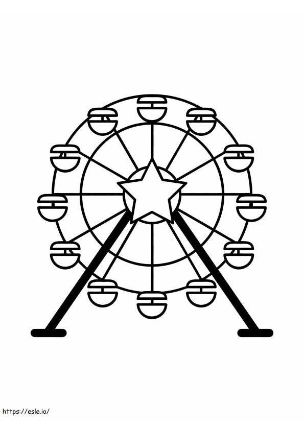 Simple Ferris Wheel coloring page