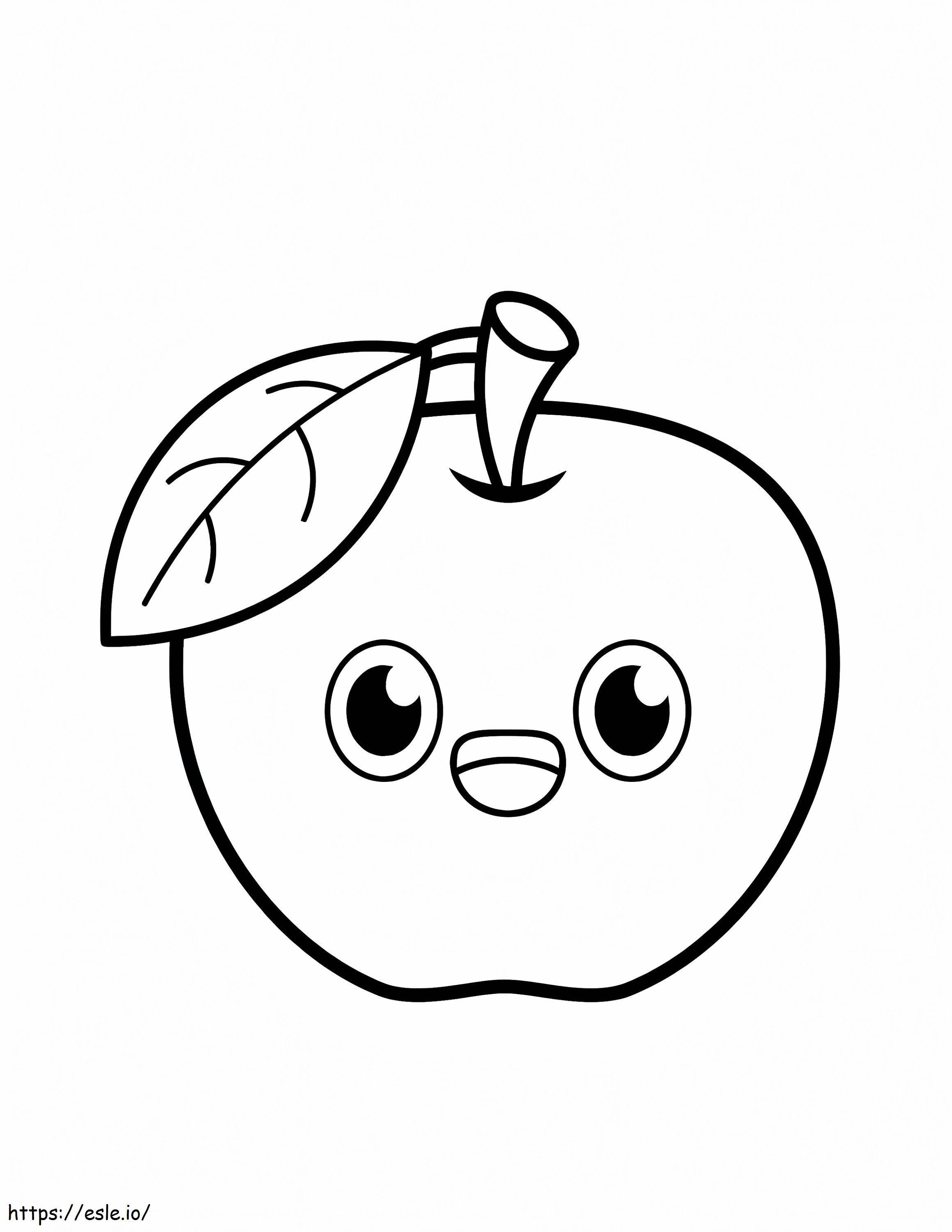 Ładne jabłko kolorowanka