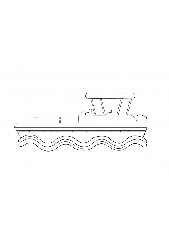 Pontoon boat free to print and color image