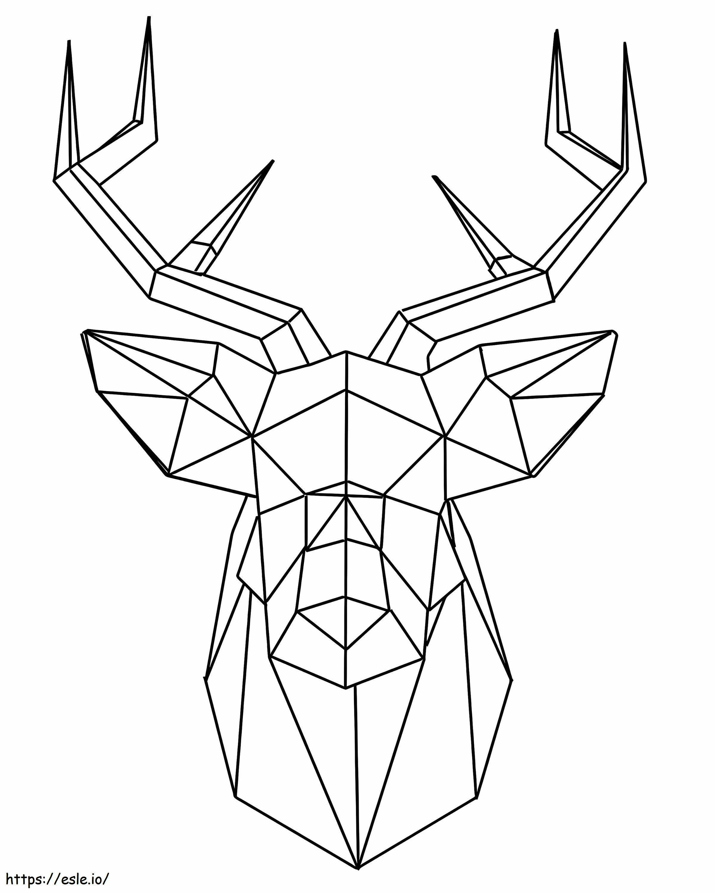 Origami Deer coloring page