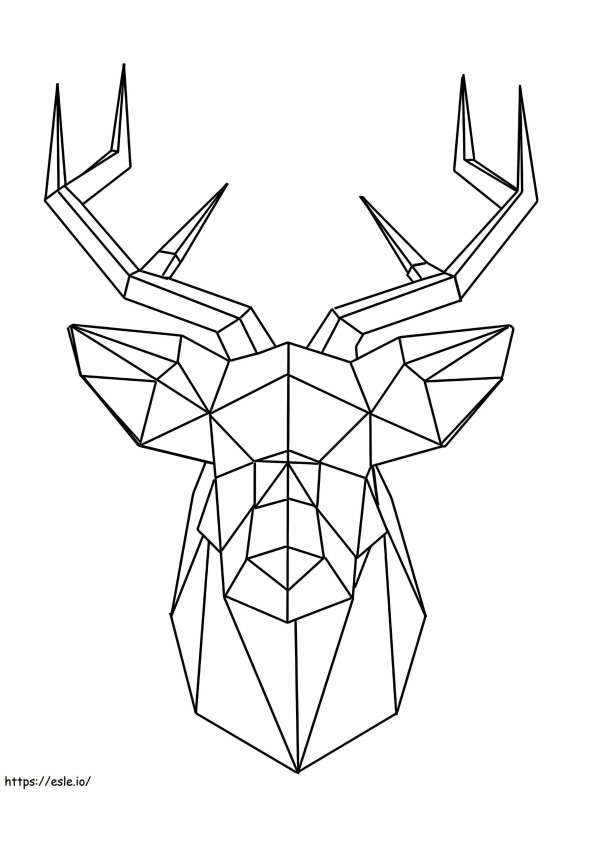 Origami-Hirsch ausmalbilder