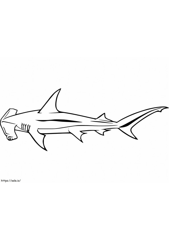 Tubarão-martelo 4 para colorir