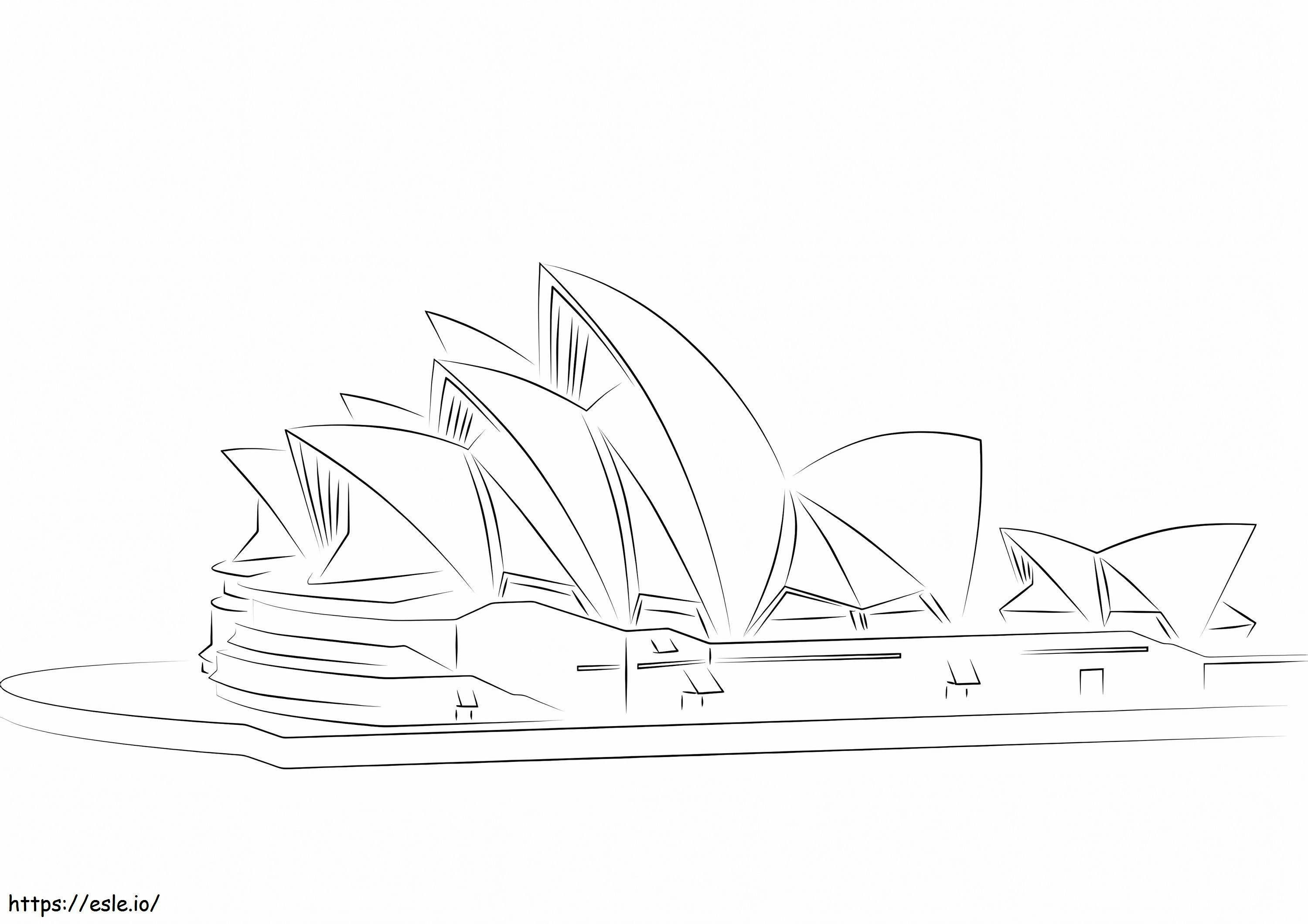 Coloriage Opéra de Sydney 2 à imprimer dessin