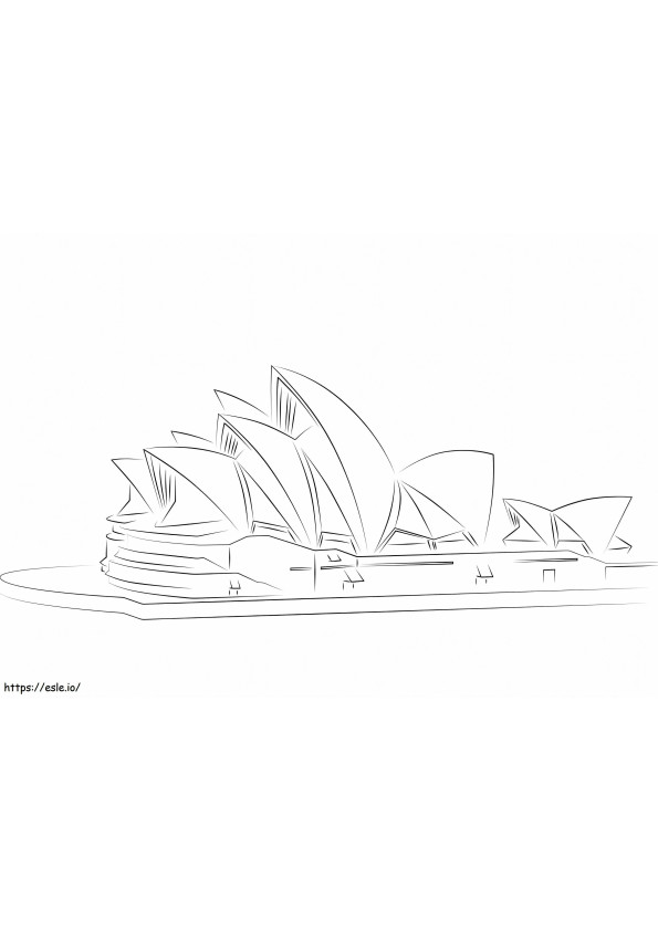 Coloriage Opéra de Sydney 2 à imprimer dessin