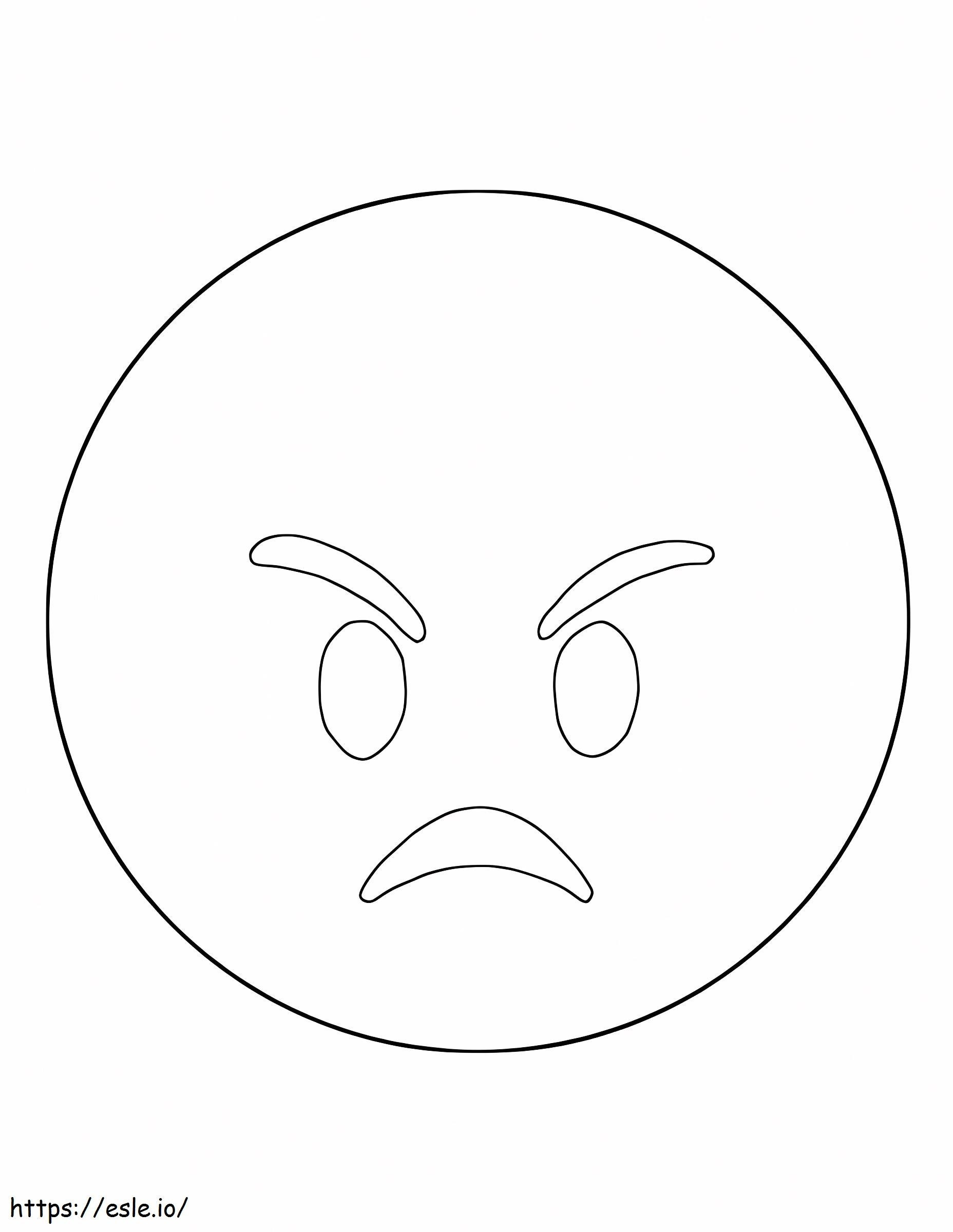 Coloriage Emoji dégoûté de base à imprimer dessin
