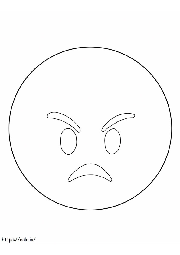 Einfaches angewidertes Emoji ausmalbilder