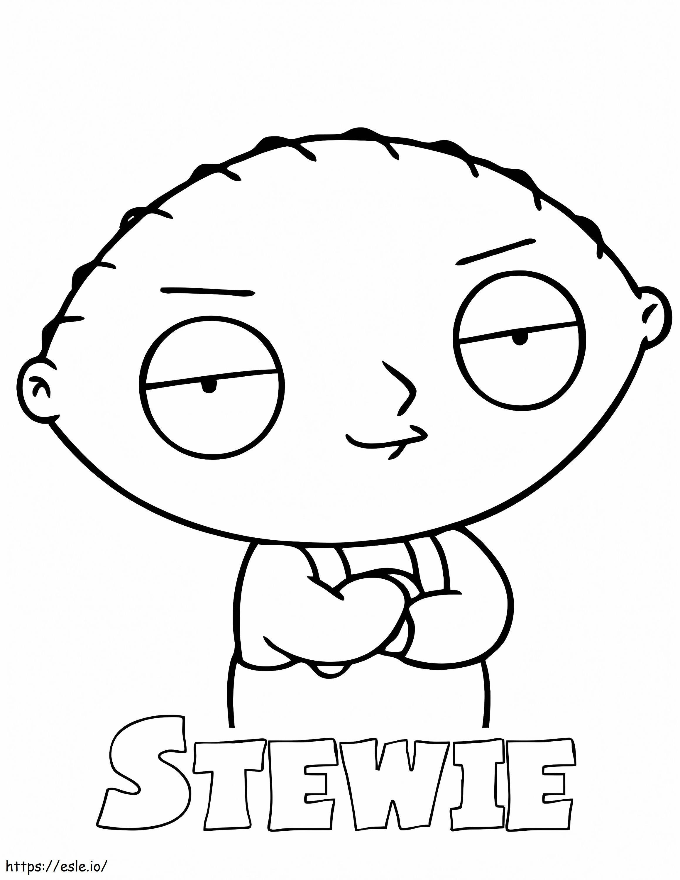 Stewie Griffin Sonriendo para colorir