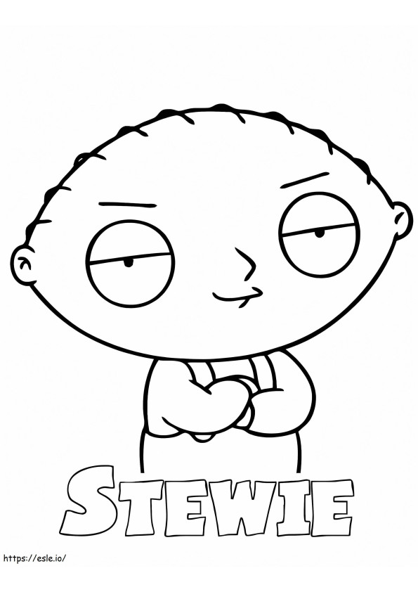 Stewie Griffin Sonriendo värityskuva